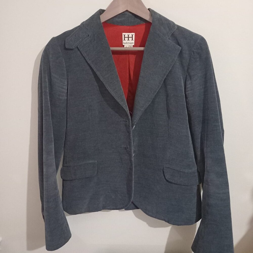 Haute Hippie Cotton Silk Leather Blazer
